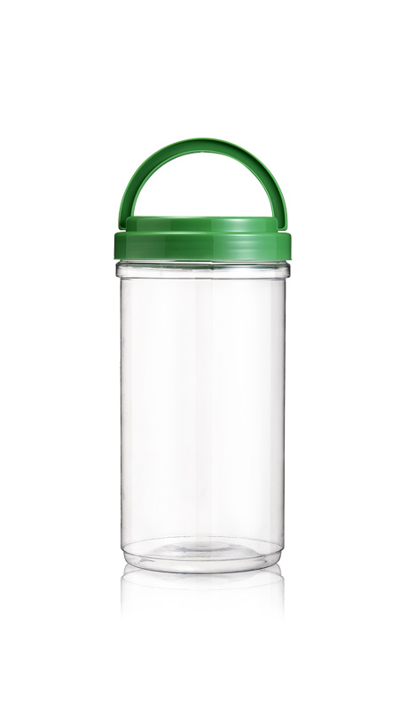 Bocaux ronds de 2000 ml avec ouverture large de 120 mm (J2200) - Pot rond en PET de 2000 ml avec certification FSSC, HACCP, ISO22000, IMS, BV