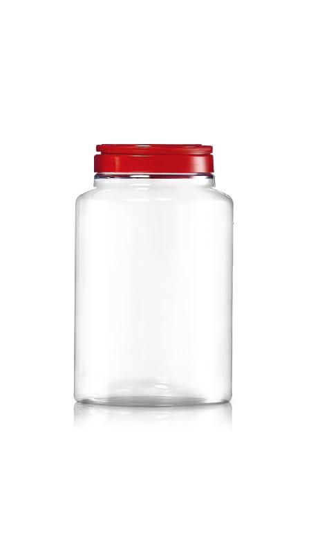 PET 120mm Wide mouth 4500ml Round big Jars (J4400) - 4500 ml PET Round Jar with Certification FSSC, HACCP, ISO22000, IMS, BV