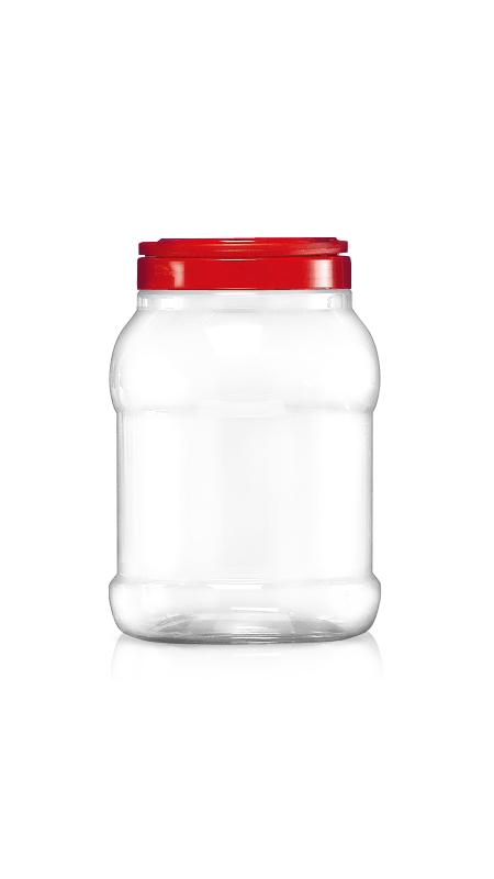 Potes Redondos Grandes de 3250ml com boca larga de 120mm (J1501) - Pote Redondo PET de 3250 ml com Certificação FSSC, HACCP, ISO22000, IMS, BV