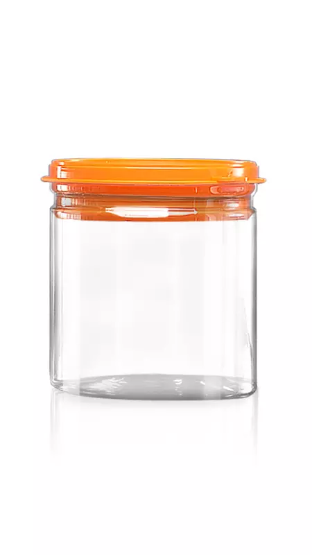 PET 650ml Easy Open Blik met plastic deksel (W401-650P) - 650 ml EOE PET-pot met plastic deksel & Certificering FSSC, HACCP, ISO22000, IMS, BV