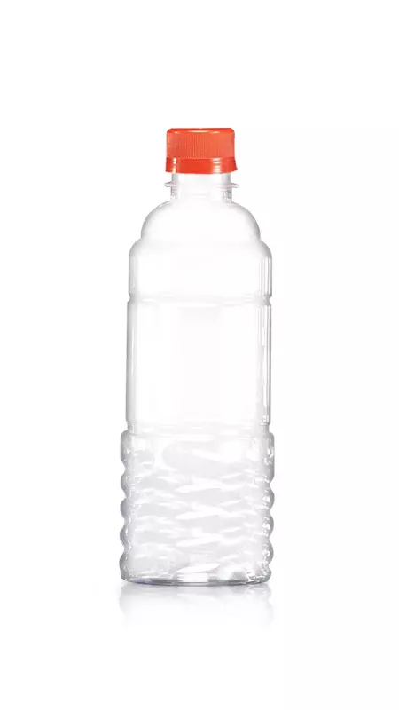 Sticle de apă purificată PET de 28 mm, 500 ml (W500) - Sticla de apă rotundă PET de 500 ml cu certificare FSSC, HACCP, ISO22000, IMS, BV