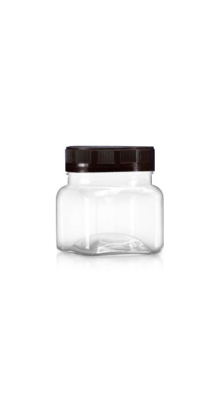 PET 63mm 200ml Square small Jars (A204) - 200 ml PET Square Jar with Certification FSSC, HACCP, ISO22000, IMS, BV