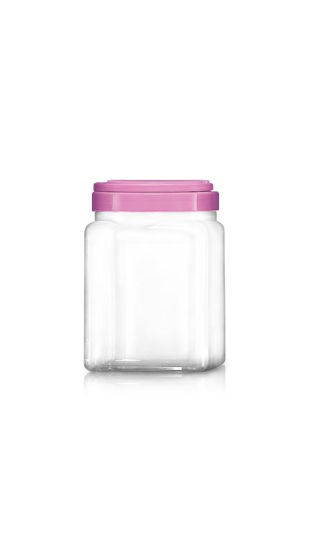 PET 120mm Wide mouth 2200ml Square Jars (J2004) - 2200 ml PET Square Jar with Certification FSSC, HACCP, ISO22000, IMS, BV