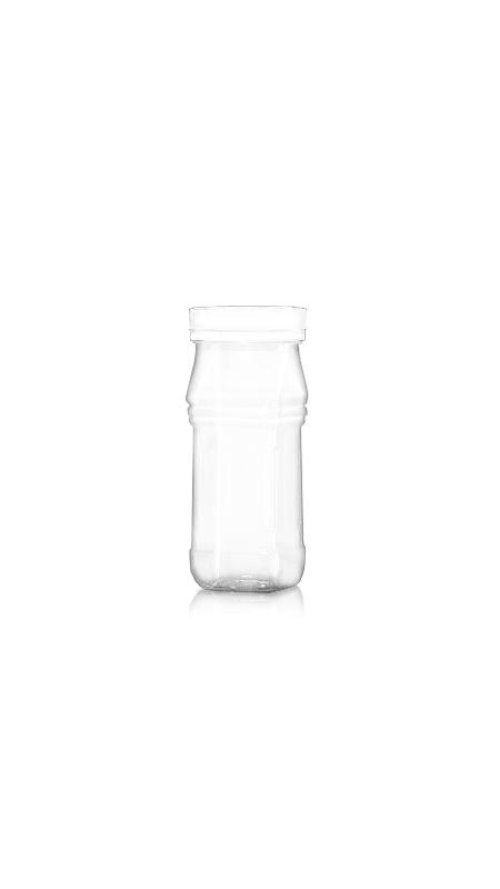 PET 53mm 240ml Triangle Square Jars (F234)