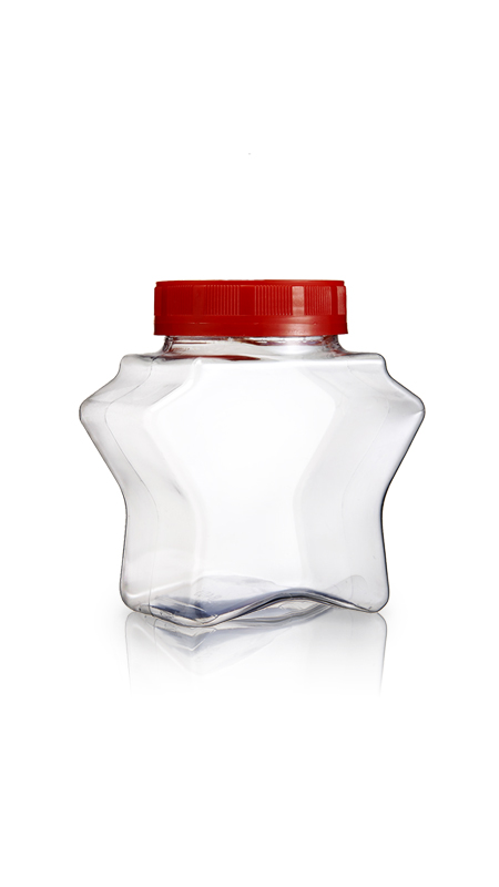 PET 63mm 390ml Star Shape small Jars (B405) - 390 ml PET Star Shape Jar with Certification FSSC, HACCP, ISO22000, IMS, BV