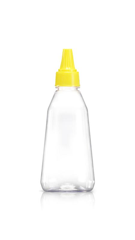 Bottiglie dispenser di miele/sciroppo/ketchup in PET da 28 mm 260 ml (W261) - Bottiglia di miele in PET da 260 ml con certificazione FSSC, HACCP, ISO22000, IMS, BV