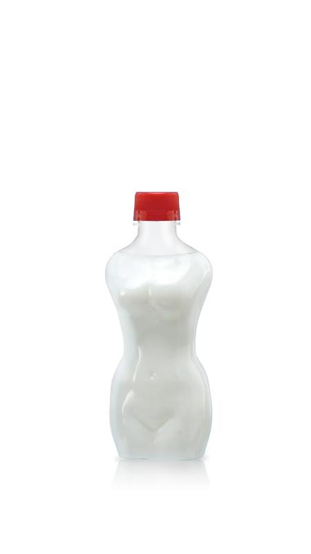 Bottiglie slim a forma di ragazza in PET da 28 mm e 315 ml (SG315)