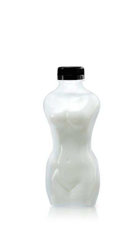Bottiglie PET da 515 ml in forma di Ragazza Snella con tappo da 38 mm (SG515)