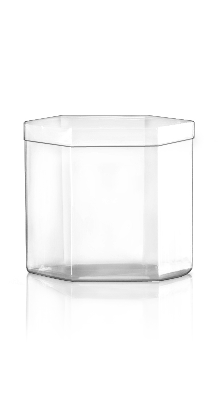 PET 1000ml Wirtschaftliche Gläser (S6) - 1000 ml S-Serie PET Sechseckglas