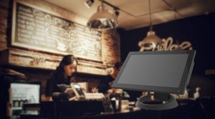 Touch POS terminal for restaurants, bars, hotels, and cafes.
