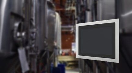 Dotykový panelový počítač z nerezové oceli pro drsné prostředí.