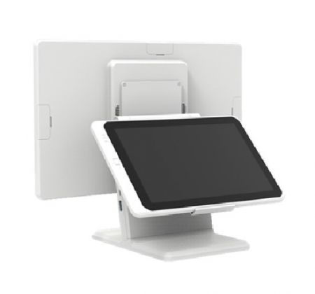 POS Android avec écran secondaire extensible.