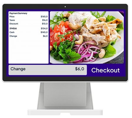 POS Android 15,6" IP65 à l'avant.