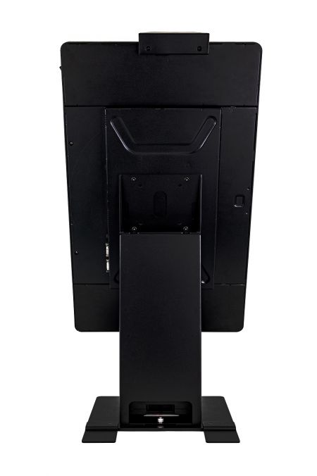 Informationskiosk med öppen ställning.