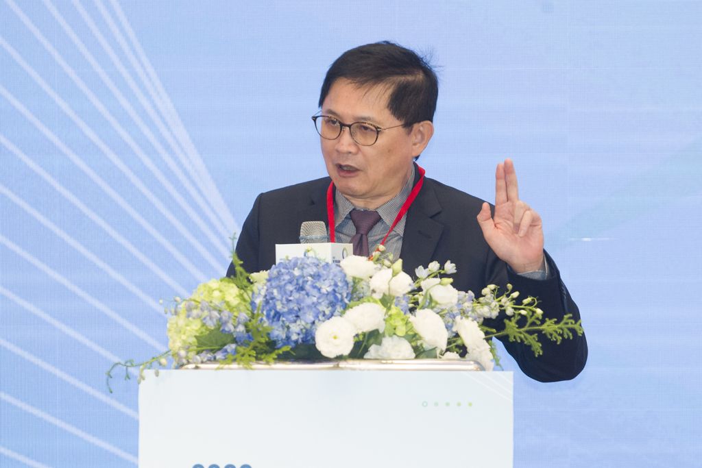 和硕联合科技股份有限公司董事长童子贤。 (杜宜谙摄)