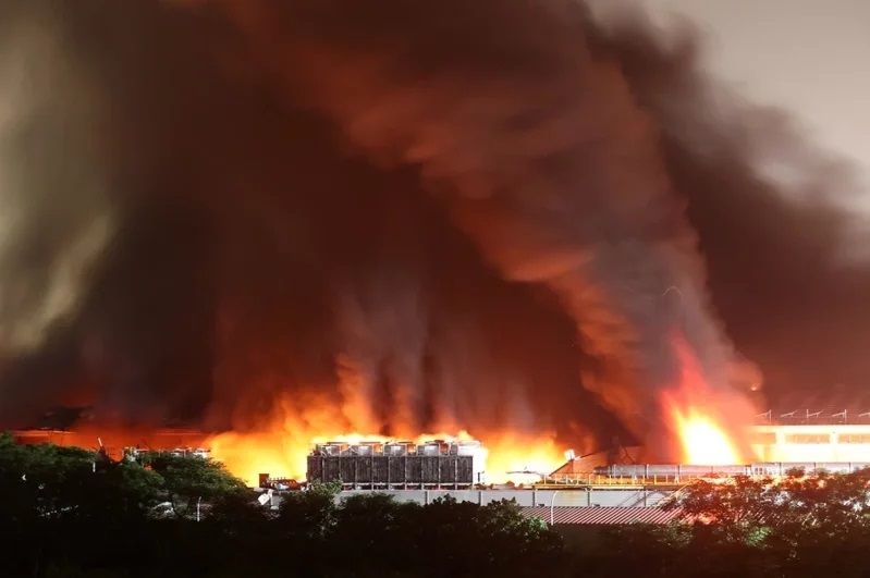 2023年9月22日明扬大火酿百余人死伤。图/联合报系资料照