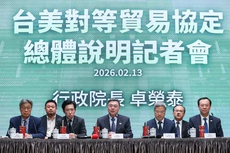 行政院舉行台美對等貿易協定說明記者會。記者余承翰/攝影