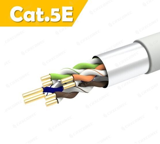 24AWG Cat.5E FUTP 솔리드 LAN 케이블 GY LSZH