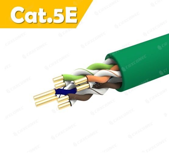 كابل LAN صلب LSZH 24AWG Cat.5E U/UTP. GN LSZH