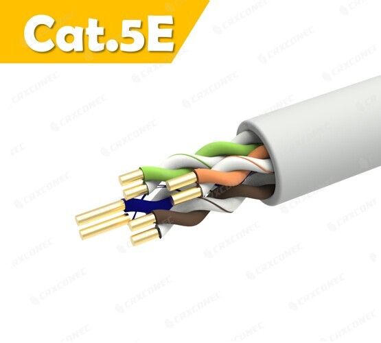 CM Rated 24AWG Cat.5E U/UTP Solid Lan Cable GY