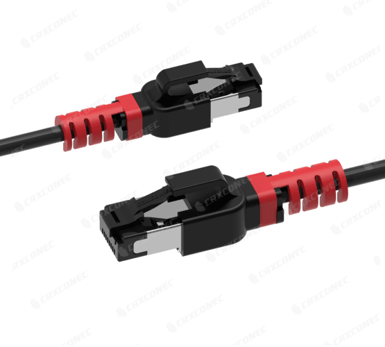 كابل باتش كورد كات.6A STP 30AWG رفيع للغاية مع مشابك ملونة.