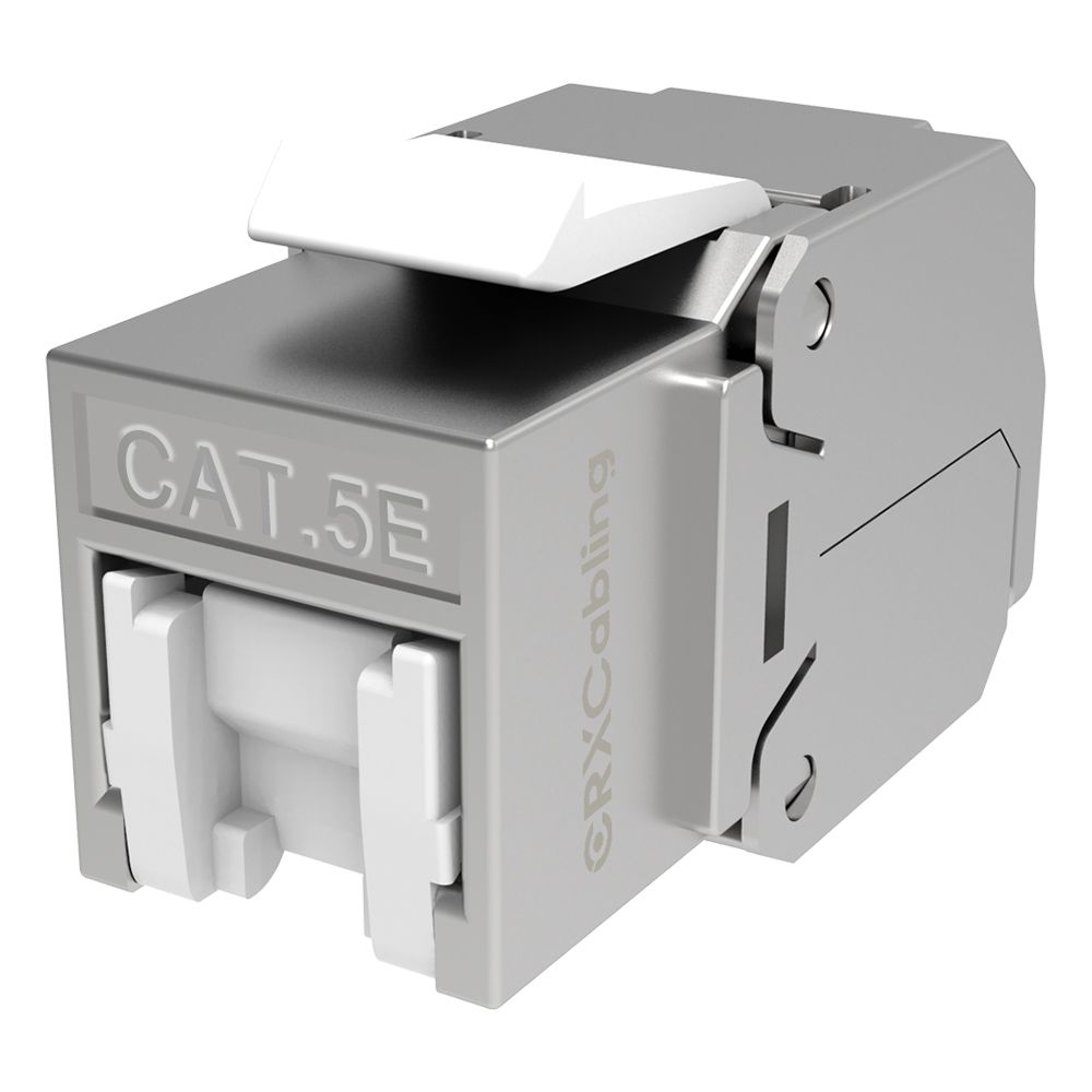Cat.5E Fully Shielded Tool-Free RJ45 Keystone Jack.