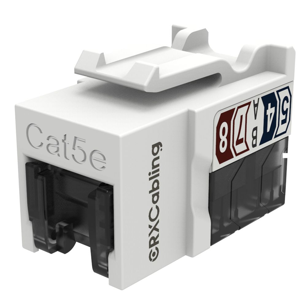 Toma de pared Ethernet RJ45 UTP Cat.5E con obturador.