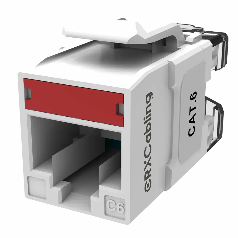 Cat6 Keystone 180 Degrees Keystone Jack with Color Marking System.