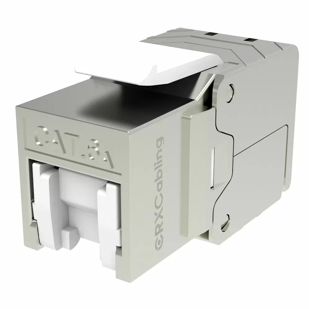 Alet gerektirmeyen STP Cat.6A RJ45 Keystone Jack Kapaklı.