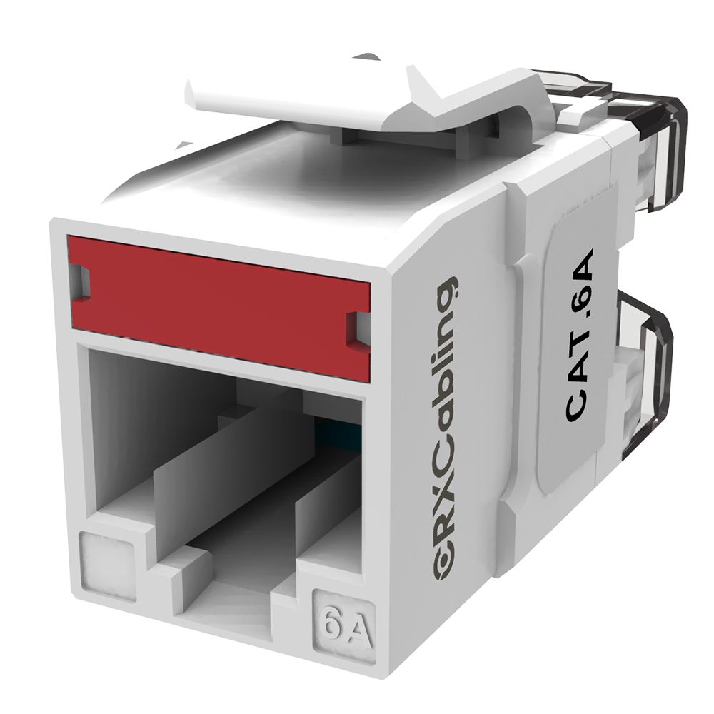 Jack RJ45 Cat.6A sin apantallar con gestión de cableado de color inteligente.