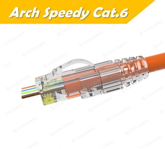 UL Listed Speedy Arch Cat.6 UTP Pass Through RJ45 Connector