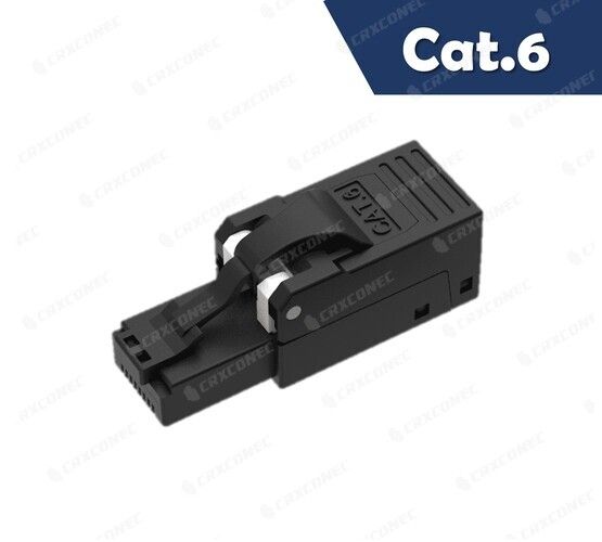 UL Listed Cat.6 UTP Tooless RJ45 Connector With Black Color