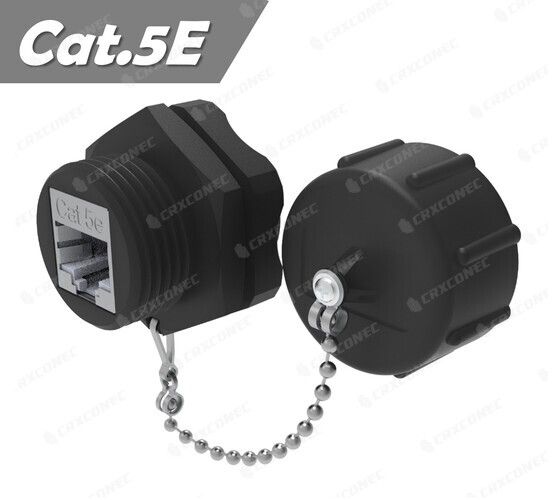 IP68 Rated Waterproof Cat.6A STP Industrial RJ45 Coupler
