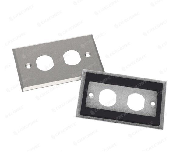 Placa frontal de acero inoxidable estilo americano 2 puertos