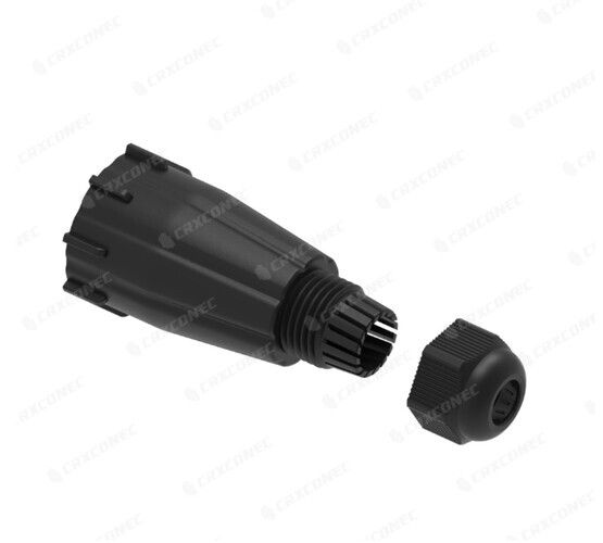Ensamblaje a prueba de agua con clasificación IP68, bota RJ45 en color negro