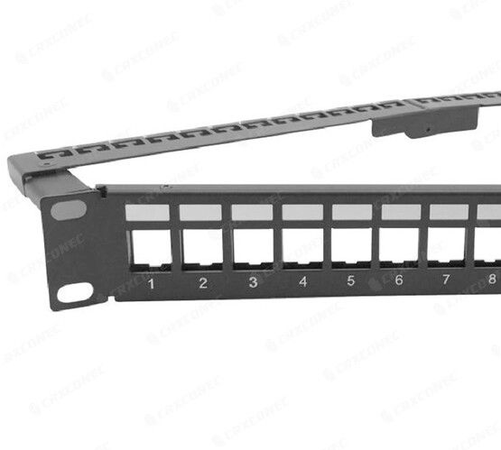 1U FTP Angled Patch Panel Ethernet | Model: A06-1U24SV007 | CRXCabling ...