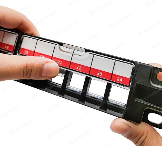 CRX 24 Port Shuttered Patch Panel | Network Cabling