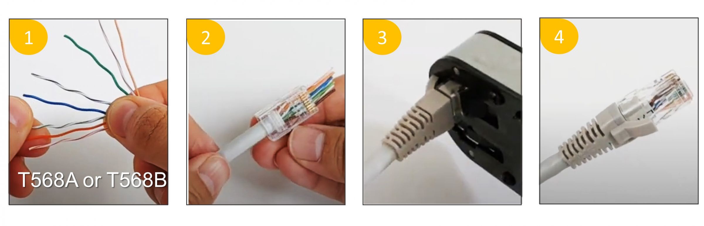 UL Listed Speedy Connector Cat.6 UTP Pass Through RJ45 | Model: A01 ...
