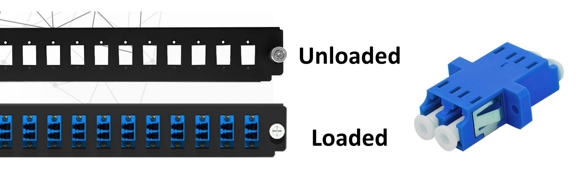 MF Versatile Changeable Front Bulkhead LC / SC Fibre Optic Patch Panel ...