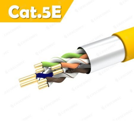 Kabel Lan Solid Cat.5E F/UTP 24AWG PVC CM Internet 305M - Kabel Lan Solid 24AWG Cat.5E FUTP YL