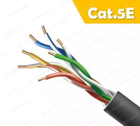 Kabel Lan Luar CMX Rated 24AWG Cat.5E U/UTP 305M - Kabel Lan Luar CMX Rated 24AWG Cat.5E U/UTP. BK