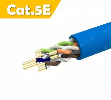 Kabel Ethernet Cat.5E U/UTP 24AWG Berperingkat CM PVC 305M - Kabel Lan Solid U/UTP Cat.5E 24AWG Berperingkat CM BL