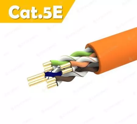 Kabel Ethernet Cat.5E U/UTP 24AWG Berperingkat CM PVC 305M - Kabel Lan Solid U/UTP Cat.5E 24AWG Berperingkat CM OR