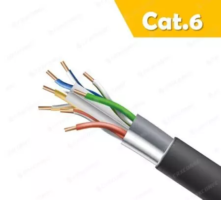 Kabel Ethernet Luar CMX Berperingkat 23AWG Cat.6 F/UTP 305M - Kabel Lan Luar CMX Berperingkat 23AWG Cat.6 F/UTP BK