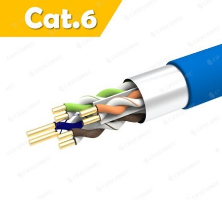 كابل Ethernet Cat.6 PVC CM مصنف 23AWG F/UTP شبكة 305M مدرج في UL
