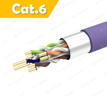 كابل Ethernet Cat.6 PVC CM مصنف 23AWG Cat.6 F/UTP 305M