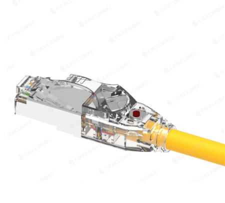 Cable parche Cat.6 U/FTP 26AWG LSZH de 1 m de color amarillo con trazabilidad LED - Cable de conexión Cat.6 U/FTP 26AWG con seguimiento LED con certificación UL.