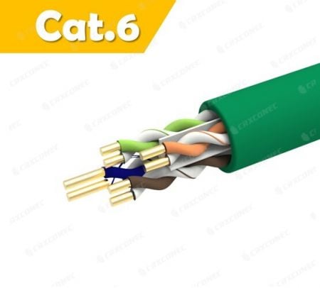 اینترنت UL فهرست شده PVC CM کابل 23AWG Cat6 UTP 305M