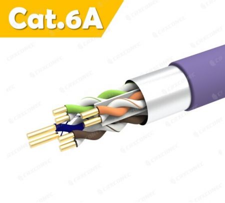 Kabel Ethernet PVC CM Rated 23 AWG FUTP Cat.6A 305M - Kabel LAN Solid CAT.6A 23AWG FTP PVC UNGU