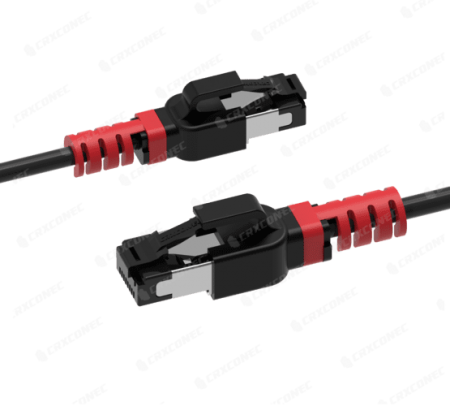 UL Listeli Ultra-İnce Akrep Cat.6A STP 30AWG Patch Kablosu Renkli Klipsler PVC 1M